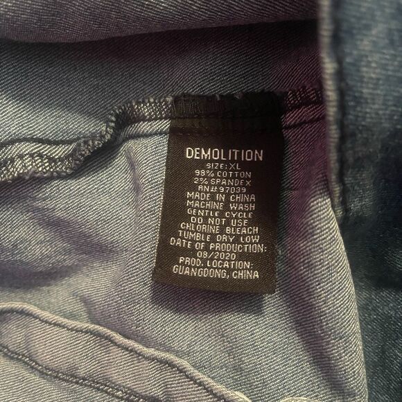 Demolition brand graffiti jean jacket sz XL - Picture 5 of 7